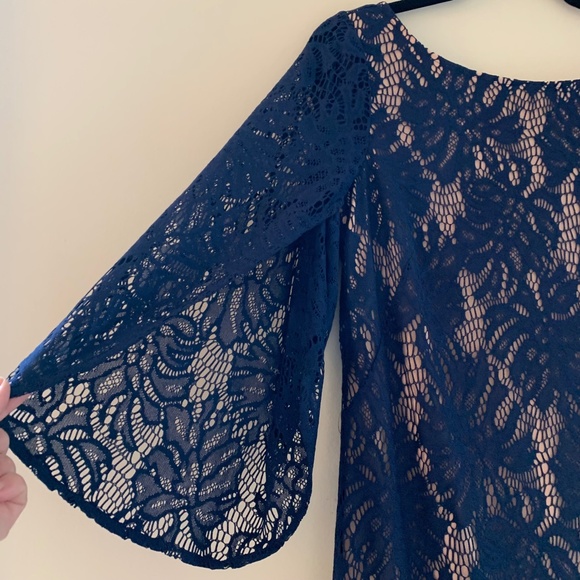 Lilly Pulitzer Womens M Navy Lace Cocktail Dress Elegant Classic Sophisticated - Picture 8 of 16